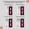 Seville 2 Urban Style Composite Front Door Set with Single Side Screen - Kupang Red Glass - Shown in Purple Violet