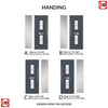 Seville 2 Urban Style Composite Front Door Set with Single Side Screen - Pusan Glass - Shown in Slate Grey