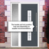 Seville 2 Urban Style Composite Front Door Set with Single Side Screen - Pusan Glass - Shown in Slate Grey