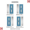 Seville 2 Urban Style Composite Front Door Set with Single Side Screen - Mirage Glass - Shown in Pastel Blue