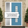 Seville 2 Urban Style Composite Front Door Set with Single Side Screen - Mirage Glass - Shown in Pastel Blue