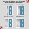 Seville 2 Urban Style Composite Front Door Set with Single Side Screen - Mirage Glass - Shown in Pastel Blue