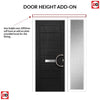 Solid Urban Style Composite Front Door Set with Single Side Screen - Shown in Black