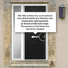 Solid Urban Style Composite Front Door Set with Single Side Screen - Shown in Black