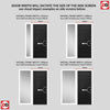 Solid Urban Style Composite Front Door Set with Single Side Screen - Shown in Black