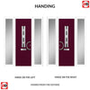 Tortola 1 Urban Style Composite Front Door Set with Double Side Screen - Jet Glass - Shown in Purple Violet