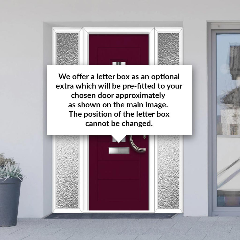 Tortola 1 Urban Style Composite Front Door Set with Double Side Screen - Jet Glass - Shown in Purple Violet