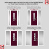 Tortola 1 Urban Style Composite Front Door Set with Double Side Screen - Jet Glass - Shown in Purple Violet