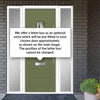 Tortola 1 Urban Style Composite Front Door Set with Double Side Screen - Matrix Glass - Shown in Reed Green