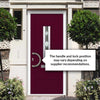 Tortola 1 Urban Style Composite Front Door Set with Jet Glass - Shown in Purple Violet