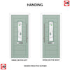 Tortola 1 Urban Style Composite Front Door Set with Murano Green Glass - Shown in Chartwell Green