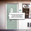 Tortola 1 Urban Style Composite Front Door Set with Murano Green Glass - Shown in Chartwell Green