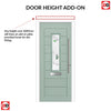 Tortola 1 Urban Style Composite Front Door Set with Murano Green Glass - Shown in Chartwell Green