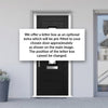 Tortola 1 Urban Style Composite Front Door Set with Murano Red Glass - Shown in Black