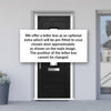 Tortola 1 Urban Style Composite Front Door Set with Murano Red Glass - Shown in Black