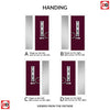 Tortola 1 Urban Style Composite Front Door Set with Single Side Screen - Jet Glass - Shown in Purple Violet