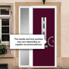 Tortola 1 Urban Style Composite Front Door Set with Single Side Screen - Jet Glass - Shown in Purple Violet