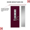 Tortola 1 Urban Style Composite Front Door Set with Single Side Screen - Jet Glass - Shown in Purple Violet