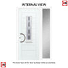 Tortola 1 Urban Style Composite Front Door Set with Single Side Screen - Jet Glass - Shown in Purple Violet