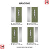 Tortola 1 Urban Style Composite Front Door Set with Single Side Screen - Matrix Glass - Shown in Reed Green