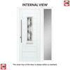 Tortola 1 Urban Style Composite Front Door Set with Single Side Screen - Matrix Glass - Shown in Reed Green