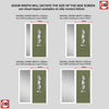 Tortola 1 Urban Style Composite Front Door Set with Single Side Screen - Matrix Glass - Shown in Reed Green