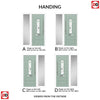 Tortola 1 Urban Style Composite Front Door Set with Single Side Screen - Murano Green Glass - Shown in Chartwell Green