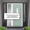 Tortola 1 Urban Style Composite Front Door Set with Single Side Screen - Murano Green Glass - Shown in Chartwell Green