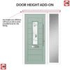 Tortola 1 Urban Style Composite Front Door Set with Single Side Screen - Murano Green Glass - Shown in Chartwell Green