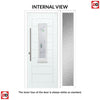 Tortola 1 Urban Style Composite Front Door Set with Single Side Screen - Murano Green Glass - Shown in Chartwell Green