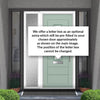 Tortola 1 Urban Style Composite Front Door Set with Single Side Screen - Murano Green Glass - Shown in Chartwell Green