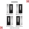 Tortola 1 Urban Style Composite Front Door Set with Single Side Screen - Murano Red Glass - Shown in Black