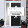 Tortola 1 Urban Style Composite Front Door Set with Single Side Screen - Murano Red Glass - Shown in Black