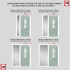Tortola 1 Urban Style Composite Front Door Set with Single Side Screen - Murano Green Glass - Shown in Chartwell Green