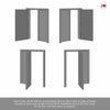 Urban Ultimate® Room Divider Tasmania 7 Pane Door Pair DD6425CF Clear Glass(1 FROSTED PANE) with Matching Side - Colour & Size Options