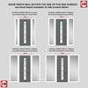Uracco 1 Urban Style Composite Front Door Set with Double Side Screen - Sandblast Ellie Glass - Shown in Mouse Grey