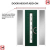 Uracco 1 Urban Style Composite Front Door Set with Double Side Screen - Central Tahoe Green Glass - Shown in Green