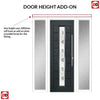 Uracco 1 Urban Style Composite Front Door Set with Double Side Screen - Central Tahoe Red Glass - Shown in Anthracite Grey