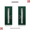 Uracco 1 Urban Style Composite Front Door Set with Ice Edge Glass - Shown in Green