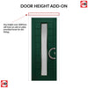 Uracco 1 Urban Style Composite Front Door Set with Ice Edge Glass - Shown in Green