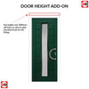 Uracco 1 Urban Style Composite Front Door Set with Ice Edge Glass - Shown in Green