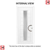 Uracco 1 Urban Style Composite Front Door Set with Ice Edge Glass - Shown in Green