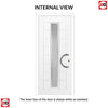 Uracco 1 Urban Style Composite Front Door Set with Ice Edge Glass - Shown in Green