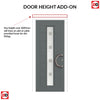 Uracco 1 Urban Style Composite Front Door Set with Sandblast Ellie Glass - Shown in Mouse Grey