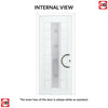 Uracco 1 Urban Style Composite Front Door Set with Sandblast Ellie Glass - Shown in Mouse Grey