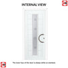 Uracco 1 Urban Style Composite Front Door Set with Sandblast Ellie Glass - Shown in Mouse Grey