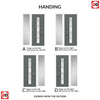 Uracco 1 Urban Style Composite Front Door Set with Single Side Screen - Sandblast Ellie Glass - Shown in Mouse Grey