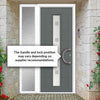 Uracco 1 Urban Style Composite Front Door Set with Single Side Screen - Sandblast Ellie Glass - Shown in Mouse Grey