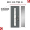 Uracco 1 Urban Style Composite Front Door Set with Single Side Screen - Sandblast Ellie Glass - Shown in Mouse Grey