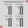 Uracco 1 Urban Style Composite Front Door Set with Single Side Screen - Sandblast Ellie Glass - Shown in Mouse Grey